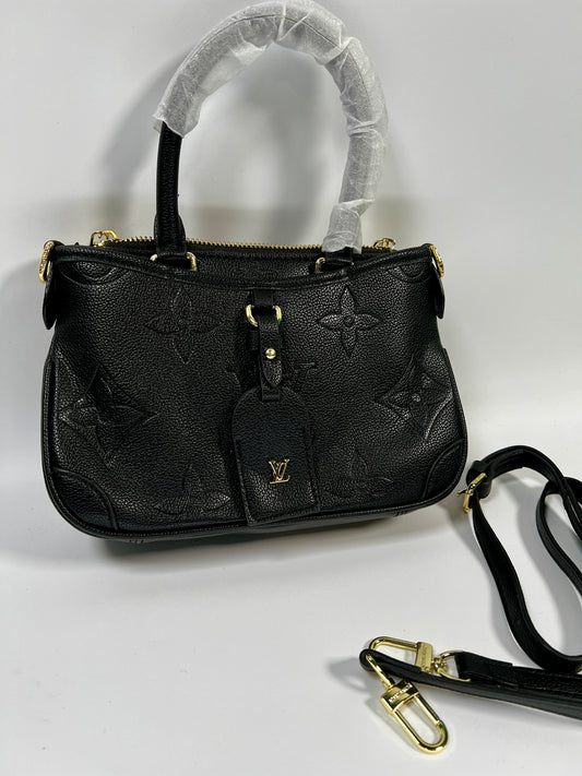 Black and gold - leather bag